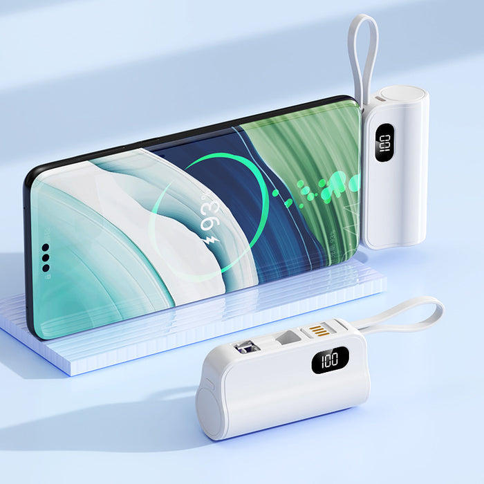 Portable Power Bank with Built-in Cable